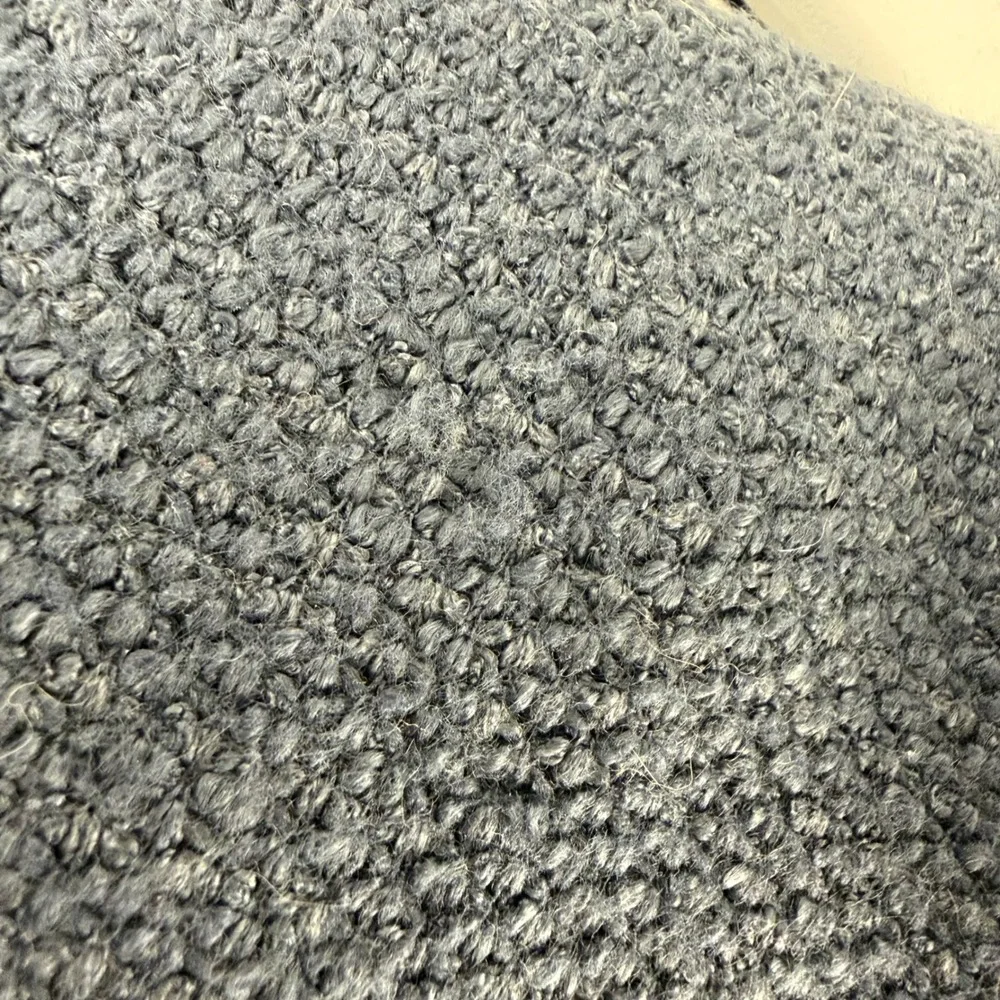 Mystree Textured‎ Zip Up Jacket Women XL Blue Shawl Collar Pocket Boucle